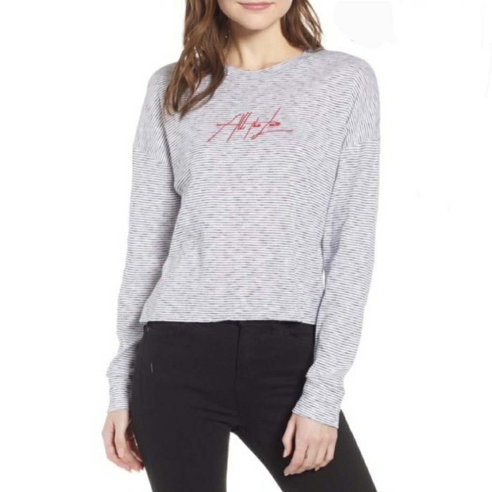 Topshop all the love long sleeve shirt size 12